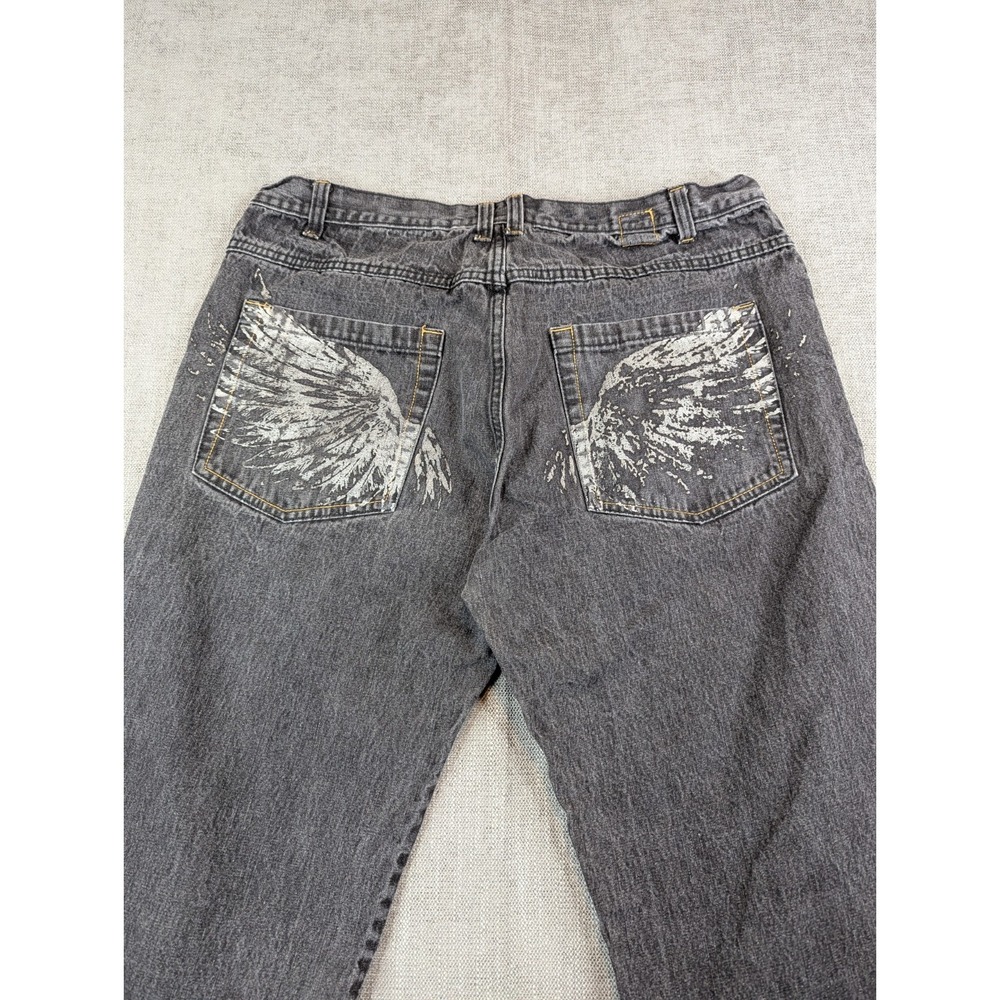 Karl Kani Gold Jeans Mens 38x34 (36X31) Distressed Baggy Loose Denim Y2K Hip Hop - Picture 5 of 12